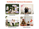 Square Gold Metal Arch Backdrop Stand, 6.6 x 6.6 ft, Durable Frame, Simple Setup, 08500529