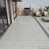 Patio Floor Tiles Pack of 11 WPC Wood-Plastic Composite Patio Deck Tiles DIY Interlocking Decking W206P201285