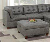 Living Room Furniture Tufted Cocktail Antique Grey Breathable Leatherette 1pc Cushion B011127813