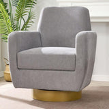 360 degree rotation armchair cotton linen skin friendly fabric ergonomic design living room chair W2113P235637