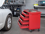 Steel maintenance tool cart single base cabinet 4 drawers 330lb red 52812447