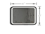 32*32inch Bathroom Led Classy Vanity Mirror with focused backplane,Black aluminum alloy frame,High W1992P210906
