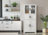 MDF Spray Paint 6 Doors Bathroom Cabinet White 38004310