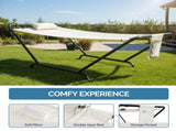 Freestanding Hammock with Stand, 600LBS Heavy Duty Outdoor Hammock Bed with Soft Pillow & Storage 99562261