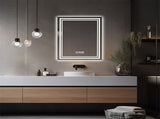 LED Bathroom Mirror 36" x 28" Front and Backlight, 5 Mins Defog, 5MM Full HD Reflected Wall Mounted T3177P296175