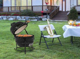 13in Round Ceramic Charcoal Grill Black 06062545
