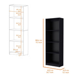 Sutton Bookcase with Tier Storage Shelves B128P176160