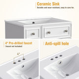 24-Inch Bathroom Vanity Cabinet with Ceramic Sink, 2 Drawers, 1 Door WF532034AAK
