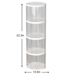 ZUN 360&deg; Rotating Bookshelf, Small Corner Bookcase with Small Footprint, 4 Tier Floor Standing 87367203