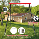 ZUN Swing Stand Frame,Swing Set Frame for Both Kids and Adults,880 Lbs Heavy-Duty Metal A-Frame Backyard 17104197