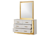 Obsession Contemporary Style 6-Drawer Dresser Made with Wood & Gold Finish B009P152664