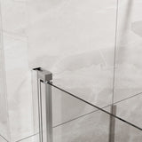 Goodyo 34"x 72" Bifold Frameless Glass Shower Door 1/4 inch Tempered Clear Glass Pivot Swing Shower D163102094