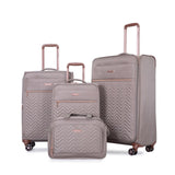 4-Piece Set ,Softshell Suitcase Spinner Wheels Terylene Sets Carry On Suitcase 87358782