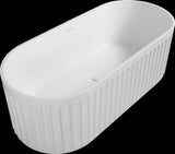 67" Freestanding Solid Surface Bathtub, Luxury Engineered Stone Resin Freestanding Soaking Bathtub W157378890