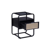 ZUN Metal Frame Accent Table in Black Finish B016P257184