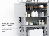 Double Door Over the Toilet Cabinet, Modern Bathroom Storage Organizer with Adjustable Inner Shelf & 23800687