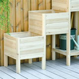 ZUN Wooden Planter、Flower shelf,Wood Planter Box 05605528