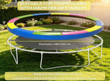 14FT Multi-Color Trampoline Safety Pad Spring Cover Replacement, No Pole Holes, All Weather, for 48378182