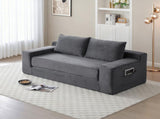 Memory Foam Cloud Loveseat Sofa, 2 in 1 Convertible Folding Couch Bed, No Assembly Compressed W2677P395127