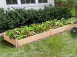 Divisible Planter Box for Home Vegetable Flower, 95 L x 25 W x 11 H, Wood 57509836