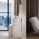 17" Round LED Mirror Vanity TableCushioned Stool, Equipped With 2 AC2 USB Power Socket, Big W3258P311343