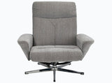 Swivel chenille Recliner with Ottoman Chair Modern Armchair Ergonomic Push Manual Reclining Footrest W1622P460966
