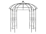 207*207*270cm Courtyard Wrought Iron Gazebo Iron Arch Black 84837091