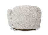 Duo 31.5" RAF One-Arm Swivel Accent Chair, Multi-Greige Beige Chenille B2719P238281