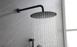 Shower System with Shower Head, Hand Shower, Slide Bar, Bodysprays, Shower Arm, Hose, Valve Trim, TH-68111-MB