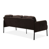 3 Seater Brown Polyester Fabric Sofa, Modern Upholstered Sofa, Comfy Small Couches for Small Space W1164P239082
