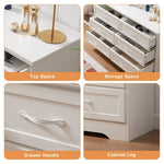 ZUN Modern 3 Drawer Bedroom Chest of Drawers with 6 Drawers Dresser, Clothes Organizer -Metal Pulls for W1668P162671