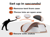 4-6 Persons White Light Orange Pop-Up Boat Tent T2602P172603