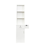 ZUN White modern simple hair desk, multi-layer storage, large storage space 75727939