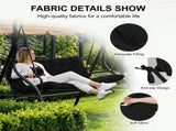 Outdoor Swing Cushions 70 Inch, Waterproof 4" Thick Porch Swing Cushion Replacement with Backrest 82613481