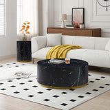 15.75inch Round Sidetable for Living Room Fully Assembled Black W876106489