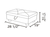 28.5" Storage Ottoman Bench Linen Upholstered for Living Room Bedroom Entryway Dark Gray 12258259