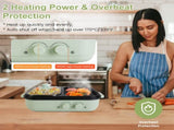 2-in-1 Electric Hot Pot & Grill Combo, Dual Separate Temperature Control, Non-Stick Die-Cast 10655082