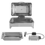Electric Chafing Dish 9L/9.5QT 400W 110V Food Warmer Temperature Adjustable with Glass Lid for 00394670