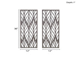 Grey Laser Cut Wood 2-piece Panel Wall Decor Set B03598808