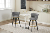 Countereight Bar Stools Set of 2, 360&deg Swivel Upholstered Barstools with Backs and Metal Legs, 26" W2725P252438
