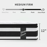 12 Inch TWIN Size Hybrid Mattress Individual Pocket Spring Oeko-Tex 100 Breathable Memory Foam W3017P318980