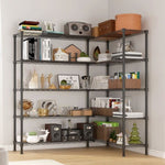 ZUN 58''W Adjustable Storage Shelves 1500LBS NSF Wire Shelving Unit 5 Tier Metal Shelving for Storage 64147316