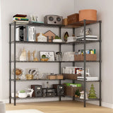 ZUN 58''W Adjustable Storage Shelves 1500LBS NSF Wire Shelving Unit 5 Tier Metal Shelving for Storage 64147316