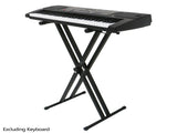 Dual-tube X-Shape Keyboard Stand Black 60826667