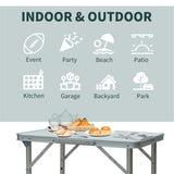 ZUN Portable Camping Table/ Dining Table （Prohibited by WalMart） 60708037