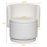 360 Degree Swivel Back Sofa Chair With Storage Space, Suitable For Bedroom and Living Room W1716P196476