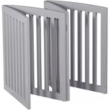 24" Folding Freestanding Wood Pet Dog 4 Panel Safety Gate - Grey 16324450