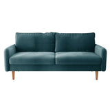 56.3" Velvet Round Arm Apartment Loveseat 58253263