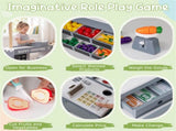 Gray Wooden Kids Supermarket Playset Vending Machine, 90.1778.74104.14cm Grocery Store Toy 33743547
