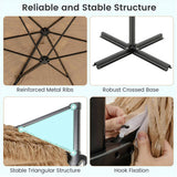 9.5ft Tropical-Style Outdoor Umbrella - 2-Tier Vented, Sun Protection, 36172303